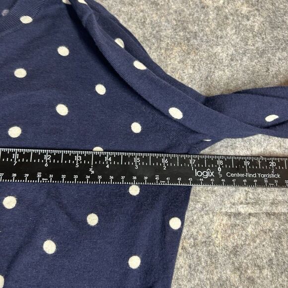 Joules Sweater Womens 4 Cardigan Button Up Navy Blue Polka Dot Cotton - Picture 3 of 8
